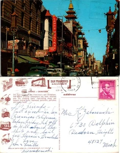 San Francisco Chinatown Main Street Postcard - Picture 1 of 1