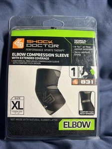 Shock Doctor Ellenbogen Kompressionsmanschette verlängerte Abdeckung schwarz Größe XL …H - Bild 1 von 5