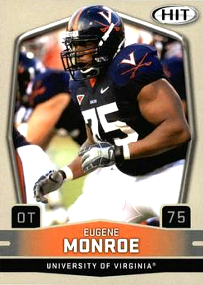 2009 SAGE HIT Glossy #3 Eugene Monroe RC Virginia Cavaliers Jacksonville Jaguars - Image 1 of 1