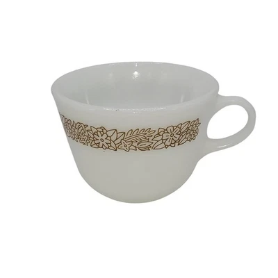 Taza individual de té café marrón Corning Woodland repuesto vintage Foto 1 de 4