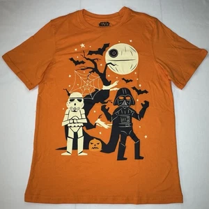 Star Wars Stormtrooper Darth Vader Halloween T-Shirt Boys Sz XXL (18) Orange NEW - Picture 1 of 4