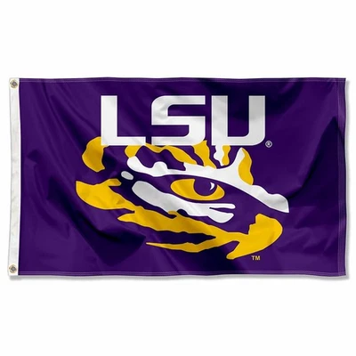 Louisiana State LSU Tigres Ojo del Tigre Bandera Grande 3x5 Foto 1 de 4