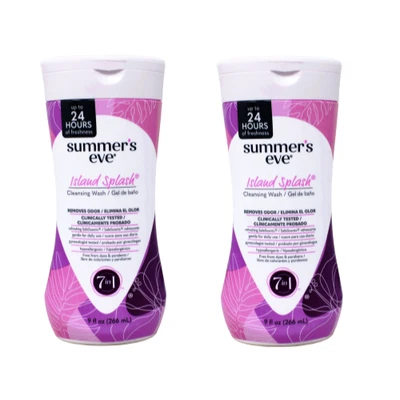 Pacote com 2 Summers Eve Cleansing Wash Island Splash 9 Oz cada - Imagem 1 de 4