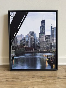 Chicago Cityscape Framed Wall Art Photography Print - Picture 1 of 1