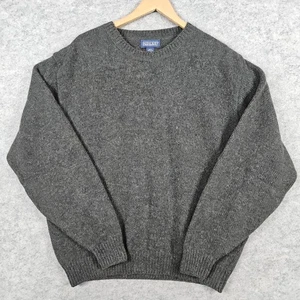 Lands End Herren Wollmischung Pullover Gr. L 42-44 grün Strickpullover Winter LOCH - Bild 1 von 9