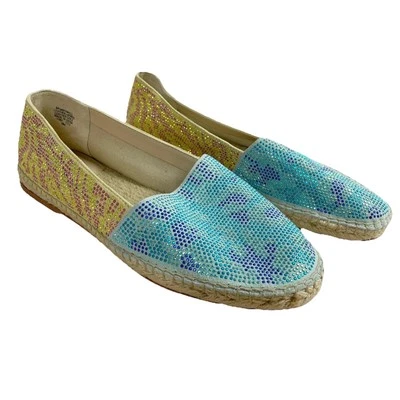 Alpargata plana Brian Atwood estrás incrustada para mujer 8,5 M cuero Hartwell Foto 1 de 4