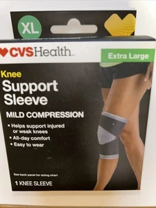 KNEE Support Sleeve CVS Health EXTRA LARGE Mild Compression GRAY - Picture 1 of 6