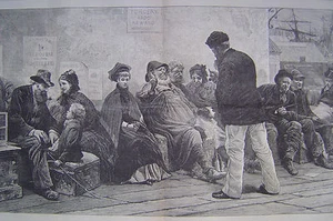 Last Day In England going on Emigrant Steamer 1875 Harper’s Weekly - Bild 1 von 2
