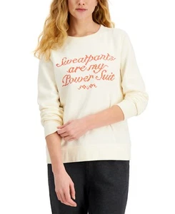 MSRP $50 Style & Co Graphic-Print Sweatshirt White Size Large - Picture 1 of 1