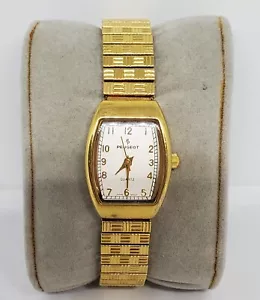 Peugeot 418 Gold Tone Quartz Analog Ladies Watch Stretch Band Any Size - Picture 1 of 4