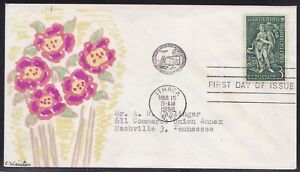 SCOTT 1100 HORTICULTURE C. WINSTON HAND PAINTED FIRST DAY COVER FDC