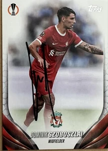Dominik Szoboszlai Liverpool FC Topps Europa League Hand Signed Card - Picture 1 of 1