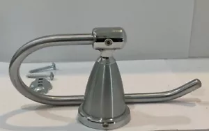 Wall Mounted Toilet Paper Tissue Holder Metal Silver Satin and Polished Coat F41 - Picture 1 of 6