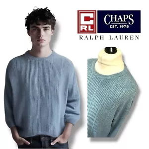 ChapS RALPH LAUREN Vintage Men’s 100% Cotton Loose Fit Jumper Size L/G - Picture 1 of 8