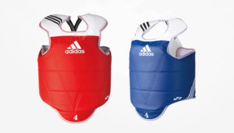 Adidas TaeKwonDo Chest Protector Set Red one + Blue one WT Approved TKD Guards - Image 1 of 4