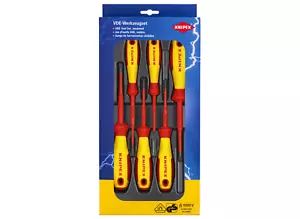 Knipex 00 20 12 V04 VDE Insulated Slotted PZ PH 6 Piece Slim Screwdriver Set  - Picture 1 of 1