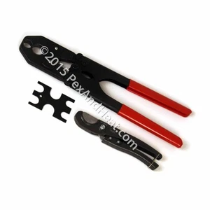 1/2" and 3/4" Pex Combo Crimping Tool for Copper Rings With Cutter GoNoGo - Picture 1 of 4