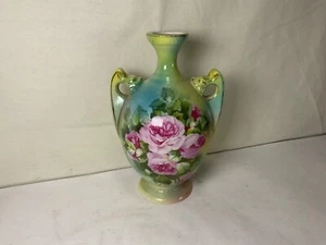 Hermoso jarrón floral antiguo de alrededor del siglo XIX con logotipo grabado en X VV67 - Imagen 1 de 6