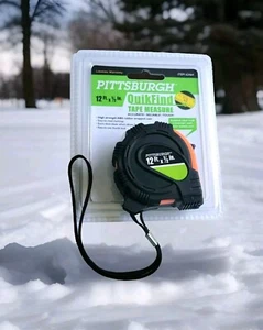 Pittsburgh 12 ft Quickfind Tape measure. Rubber wrapped Case. - Picture 1 of 3