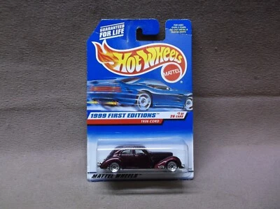HOT WHEELS 1999 #649 #1 FE RED 1936 CORD CLASSIC ART DECO COFFIN NOSE - Image 1 of 4