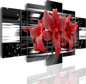 Yongart riesiges rotes Blush Blume Poster - große rote Blumen Leinwand Wandbild, über Be - Bild 1 von 7