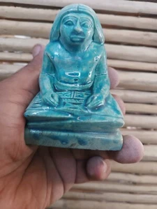 ANTIGÜEDADES EGIPCIAS ANTIGUAS EGIPCIAS Estatua de Escriba Sentado Antiguo Egipcio BC - Imagen 1 de 9