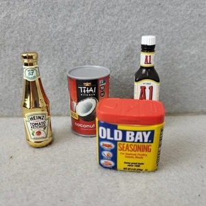 Lotto 4 MINI MARCHI ZURU oro HEINZ KETCHUP Old Bay latte di cocco tailandese A1 - Foto 1 di 6
