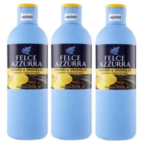 3er-Pack Felce Azzurra Bagnodoccia Ebenholz Vanille Körperwäsche,Duschgel 650ml - Bild 1 von 6