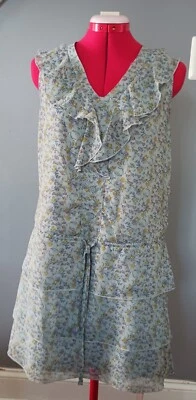 Mini Vestido Floral Azul Mossimo Mujer Talla M  Foto 1 de 4