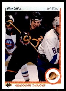 1990-91 Upper Deck Gino Odjick Rookie . Vancouver Canucks #518