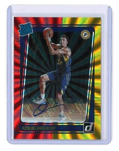 Chris Duarte 2021-22 Panini Donruss Rated Rookie RC Red and Gold Holo Laser Auto - Picture 1 of 2