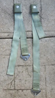1966 1967 1968 1969 FORD FAIRLANE TORINO FALCON COMET SEAT BELTS LIGHT GREEN - Image 1 of 2