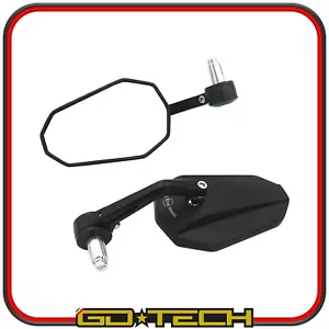 SPECCHIETTI BAR END OMOLOGATI REGOLABILI MOTO CAFE RACER MANUBRIO RETROVISORI - Zdjęcie 1 z 11
