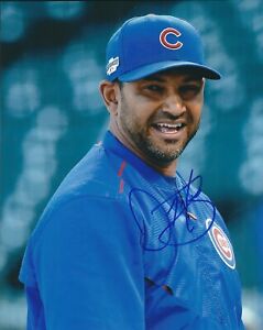 Signed  8x10 DAVE MARTINEZ Chicago Cubs Autographed photo - COA 