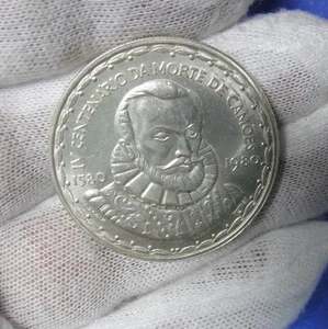 PORTUGAL 1000 Escudos SILBER n/d 1983 Gedenkmünzen KM#611 LUIS DE CAMOES - Picture 1 of 2