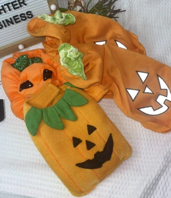 Disfraz para mascota calabaza talla XSmall, gatos/perros pequeños PAQUETE LOS 4 Foto 1 de 4