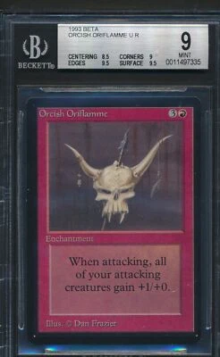 Beta Orcish Oriflamme BGS 9 Graded Magic MTG (7335) -magicgraders- - Image 1 of 3