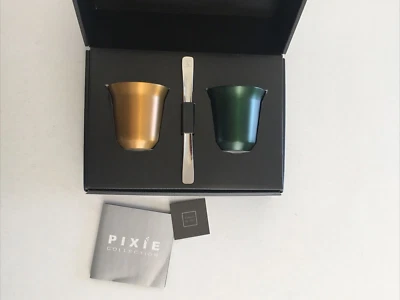 2 Nespresso Pixie Collection Cups Espresso Original Volluto Capriccio w/Stirrers - Image 1 of 4