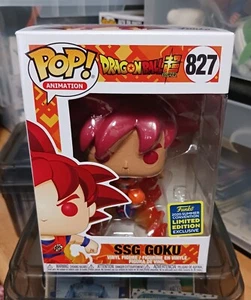 Funko Pop! Dragon Ball Super SSG Goku #827 Vinyl Figure LE w Protector - Picture 1 of 7