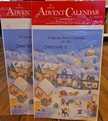 Hallmark Advent Calendar Christmas Is Envelope New Sealed Vintage Lot Of 2  - Image 1 of 4