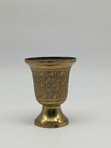 Antiker Fußbecher Pokal Messing Bronze Handarbeit