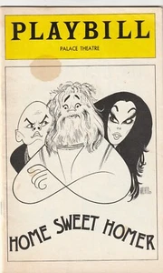 HOME SWEET HOMER YUL BRYNNER 1975 PLAYBILL, OPENING NIGHT FLOP AL HIRSCHFELD - Picture 1 of 3