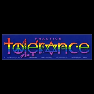 Practice Tolerance Rainbow BUMPER STICKER or MAGNET magnetic decal gay lgbtq - Picture 1 of 7