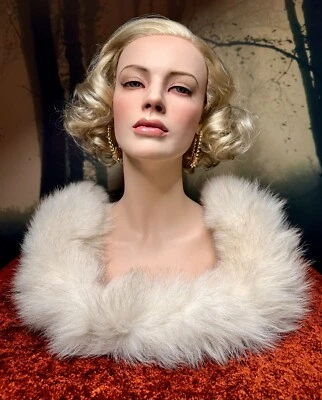 Maniquí Realista Mujer Cabeza Busto Peluca Exhibición ROOTSTEIN Natural Anne V Foto 1 de 4