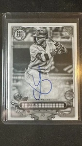 2022 Topps Gypsy Queen GQA-ID Lewin Diaz bianco e nero automatico 29/50 - Foto 1 di 2