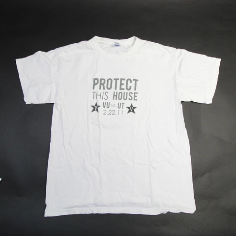 Vanderbilt Commodores Gildan Heavy Cotton Short Sleeve Shirt Men's White Used Cover