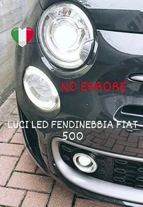 LUCI LED FARETTI PER FIAT 500 FENDINEBBIA H3 6000K CANBUS NO ERRORE ABARTH  - Imagen 1 de 2