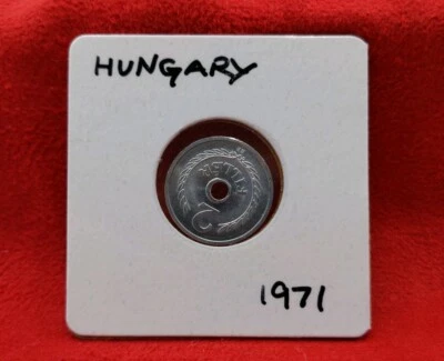 Coin, Hungary, 2 Filler 1971 Budapest Aluminum - Image 1 of 2