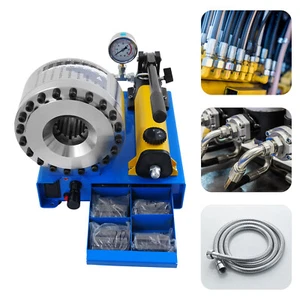 Máquina de sujeción de tubos prensadora de manguera hidráulica manual con 8 juegos de troqueles 10 mm-31 mm - Imagen 1 de 17
