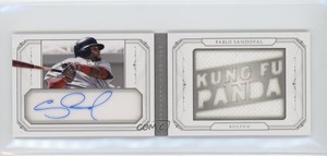 2015 Panini National Treasures Materials Nickname /5 Pablo Sandoval #34 Auto